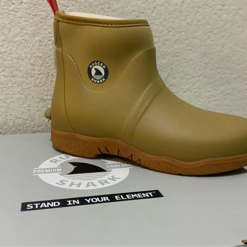 Rugged Shark Mid Height Fishing Deck Boot, GREAT WHITE NEO Waterproof, Men's 8M